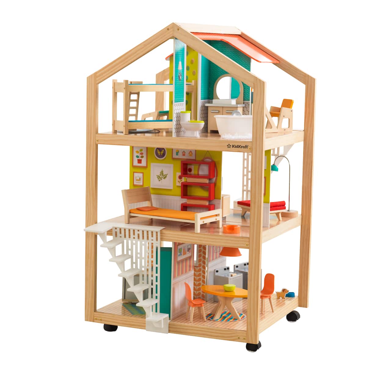 KidKraft So Stylish Mansion Dollhouse With EZ Kraft Assembly™